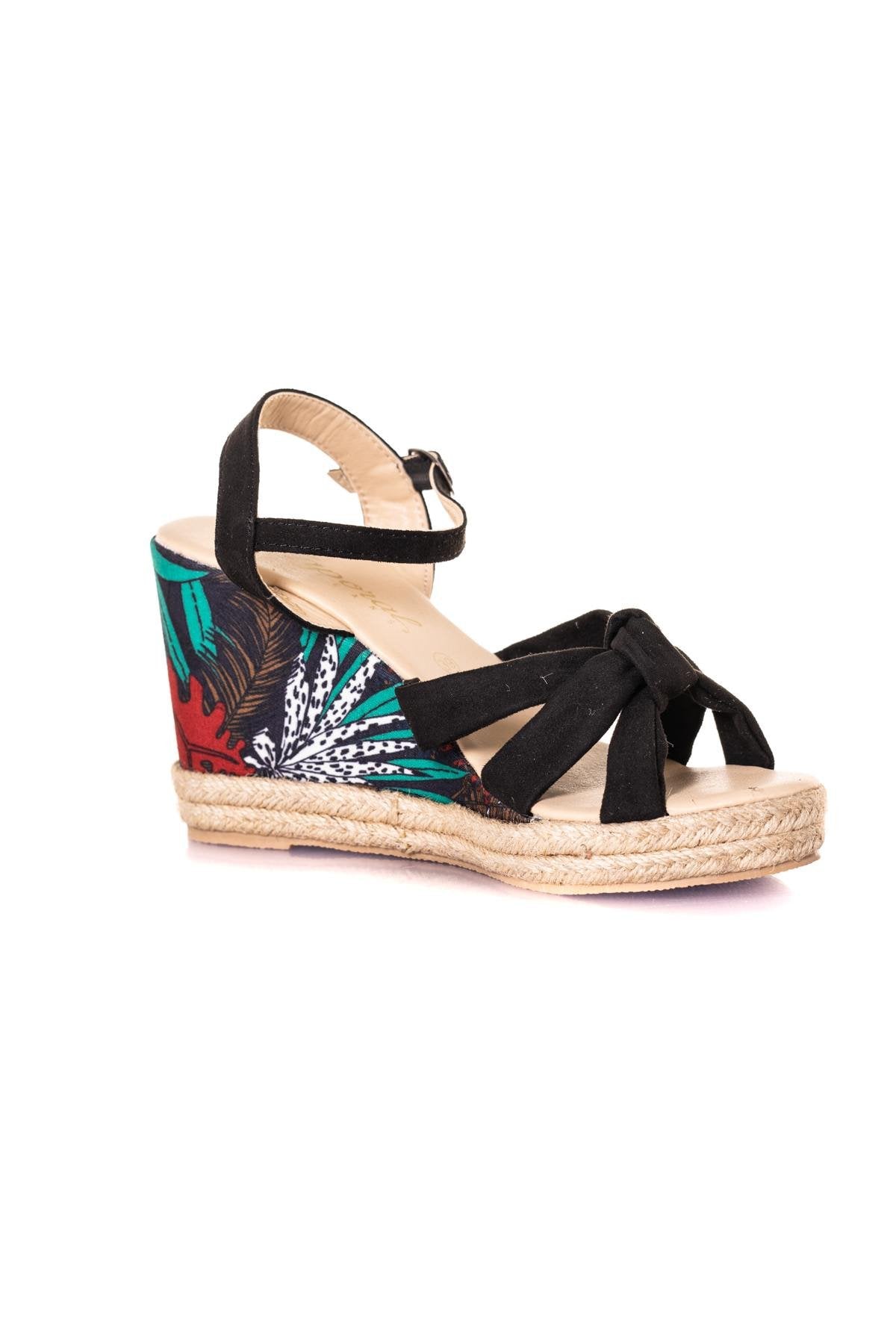 Black wedge sandals - Image n°7