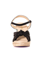 Black wedge sandals - Image n°8