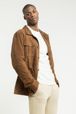 Velvet-look leather jacket - Image n°11