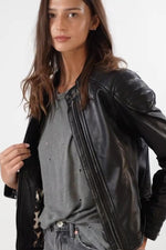Biker look leather jacket - Image n°17