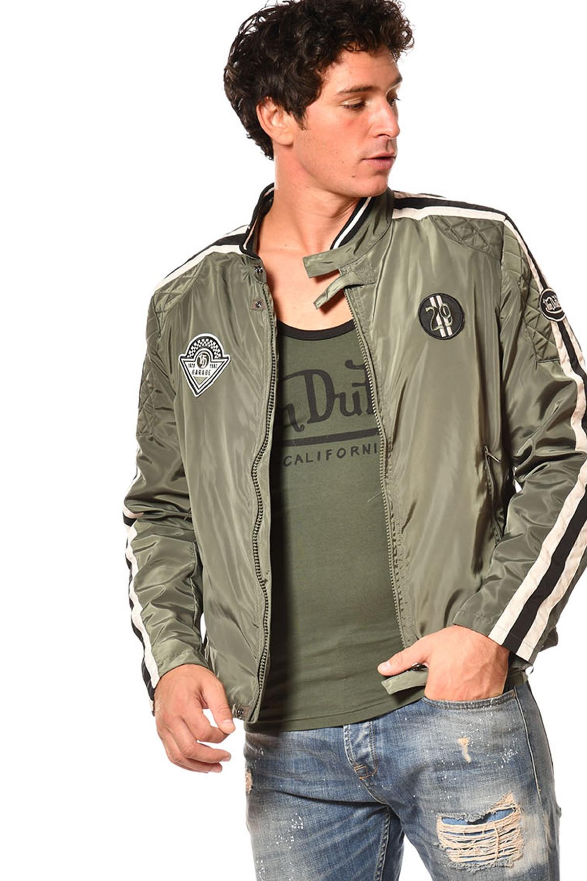Khaki jacket with embroidered patches - Image n°5