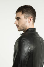Men's black leather jacket - Image n°13