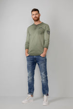 Washed blue slim fit & stretch jeans - Image n°5