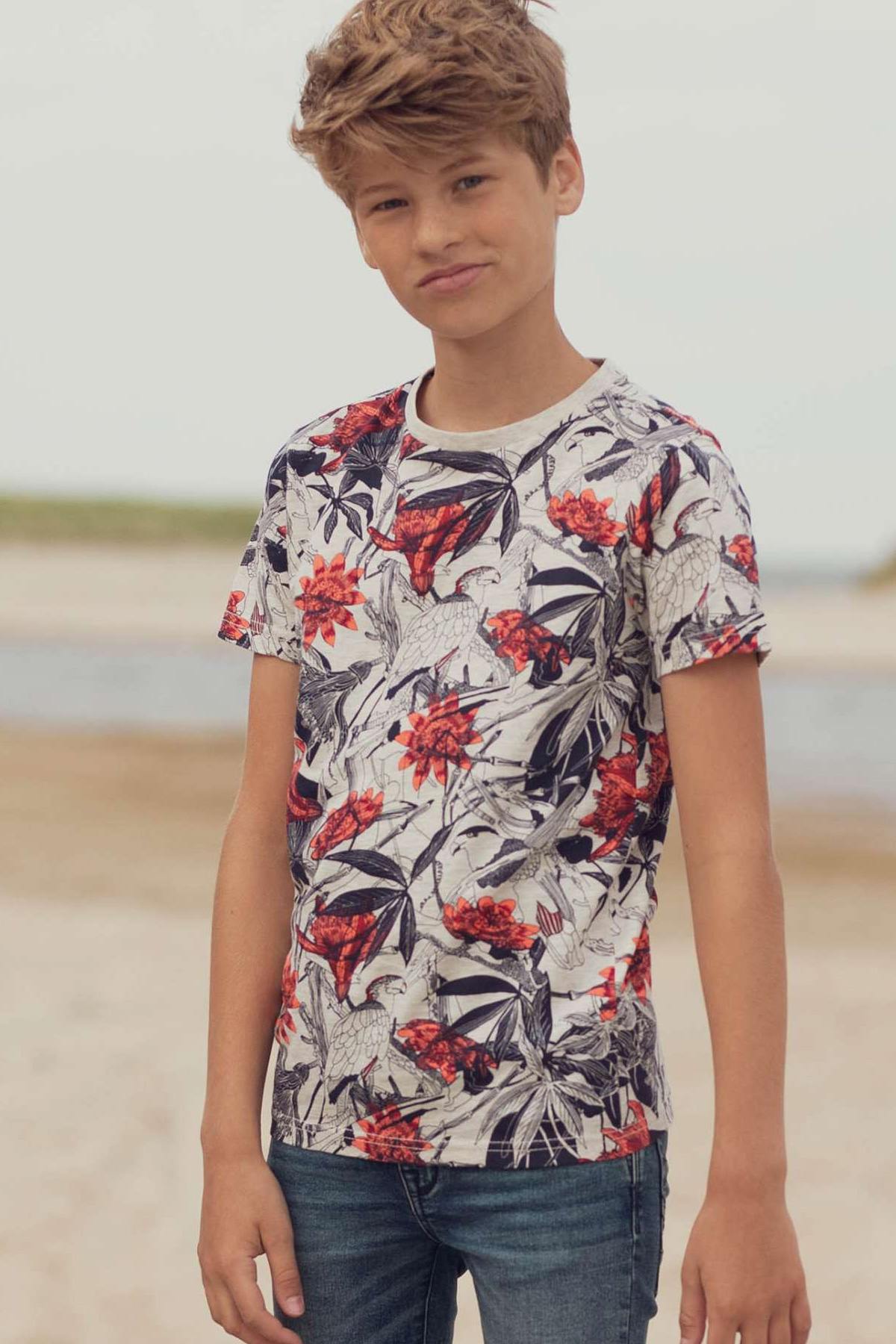 Boys' floral pattern t-shirt - Image n°1