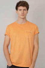 Men's pastel orange T-shirt - Image n°1