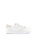 Women's white leather sneakers - Image n°3