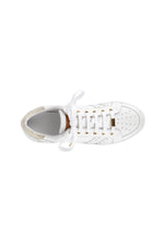 Women's white leather sneakers - Image n°4