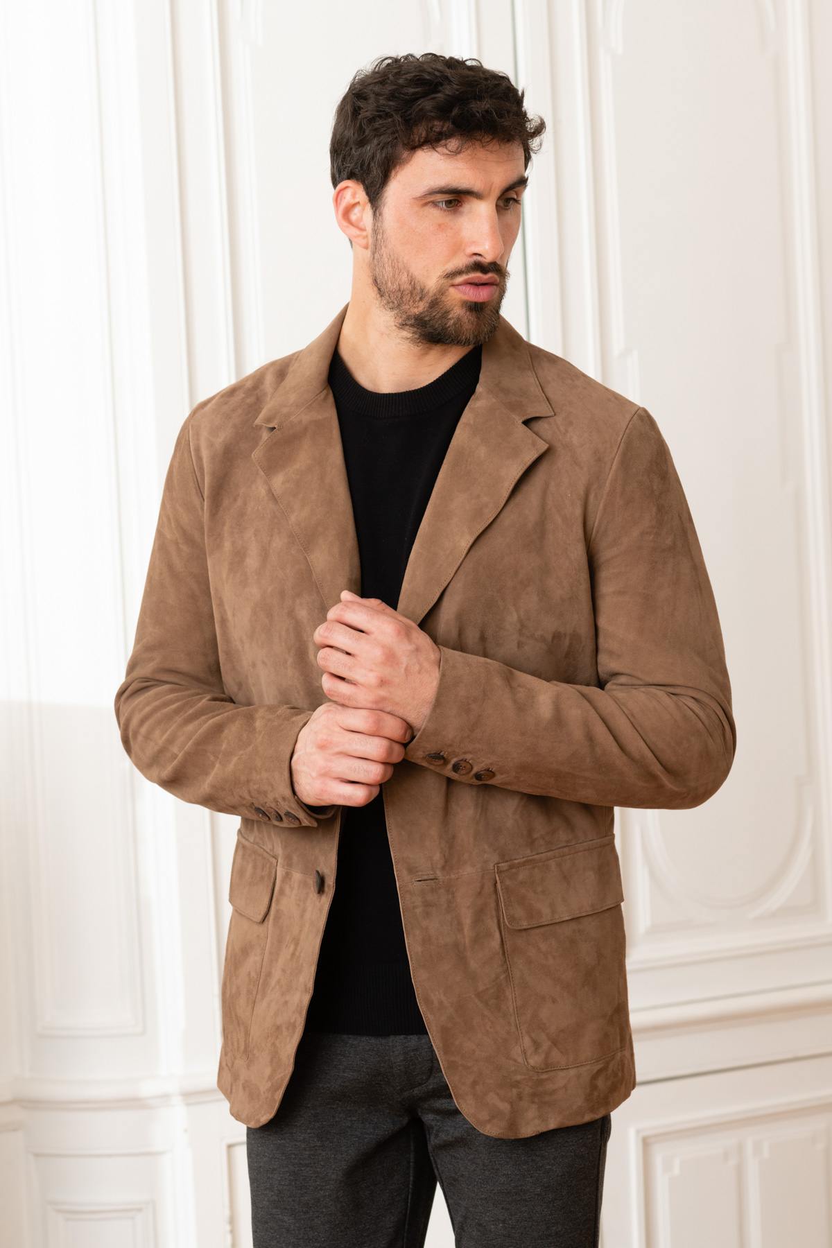 Suede goatskin blazer - Image n°3