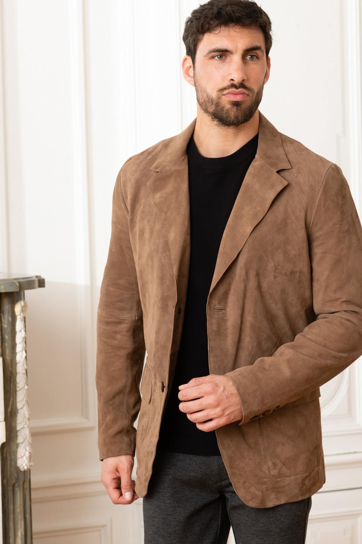 Suede goatskin blazer - Image n°4