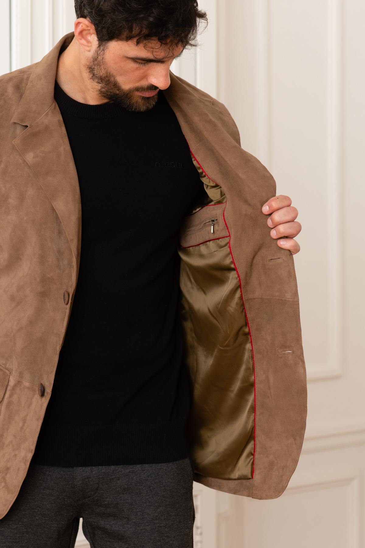 Suede goatskin blazer - Image n°5