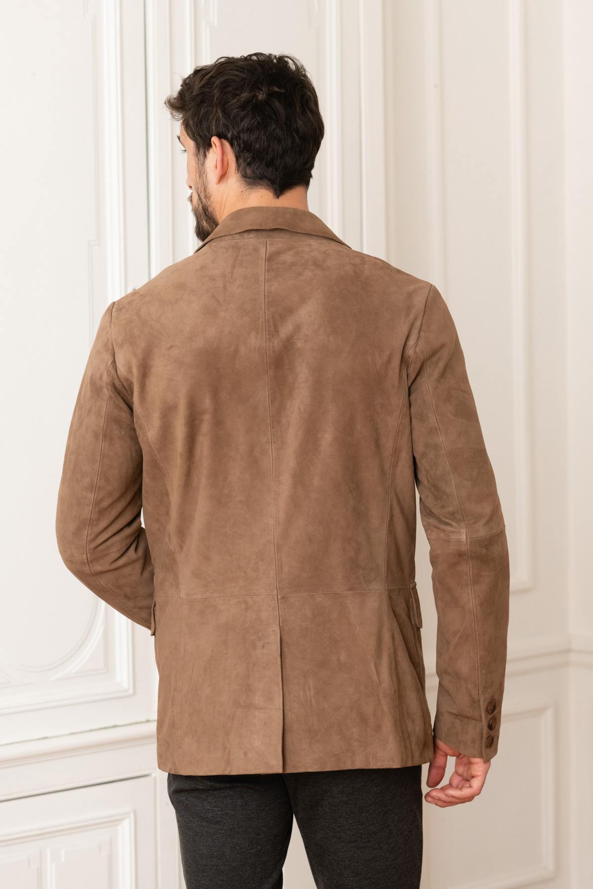 Suede goatskin blazer - Image n°6