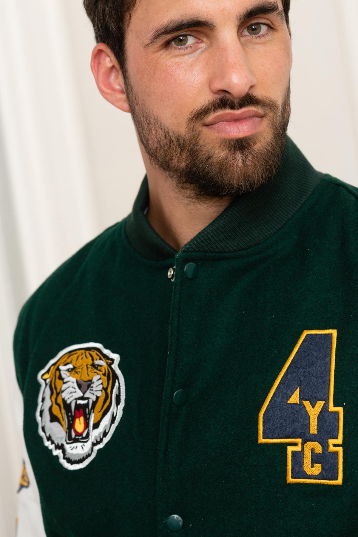 White and green US varsity teddy - Image n°5
