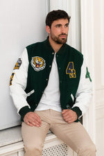 White and green US varsity teddy - Image n°1