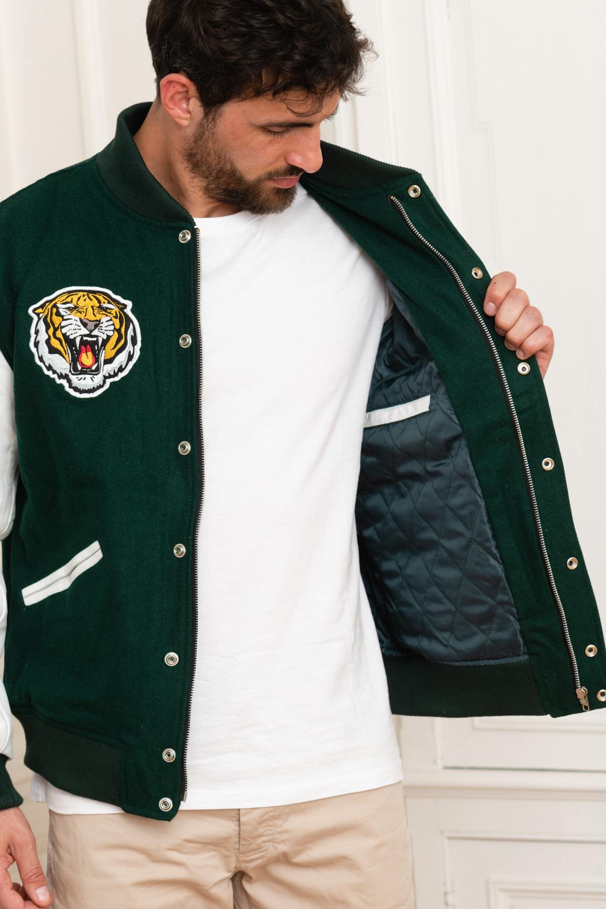 White and green US varsity teddy - Image n°6