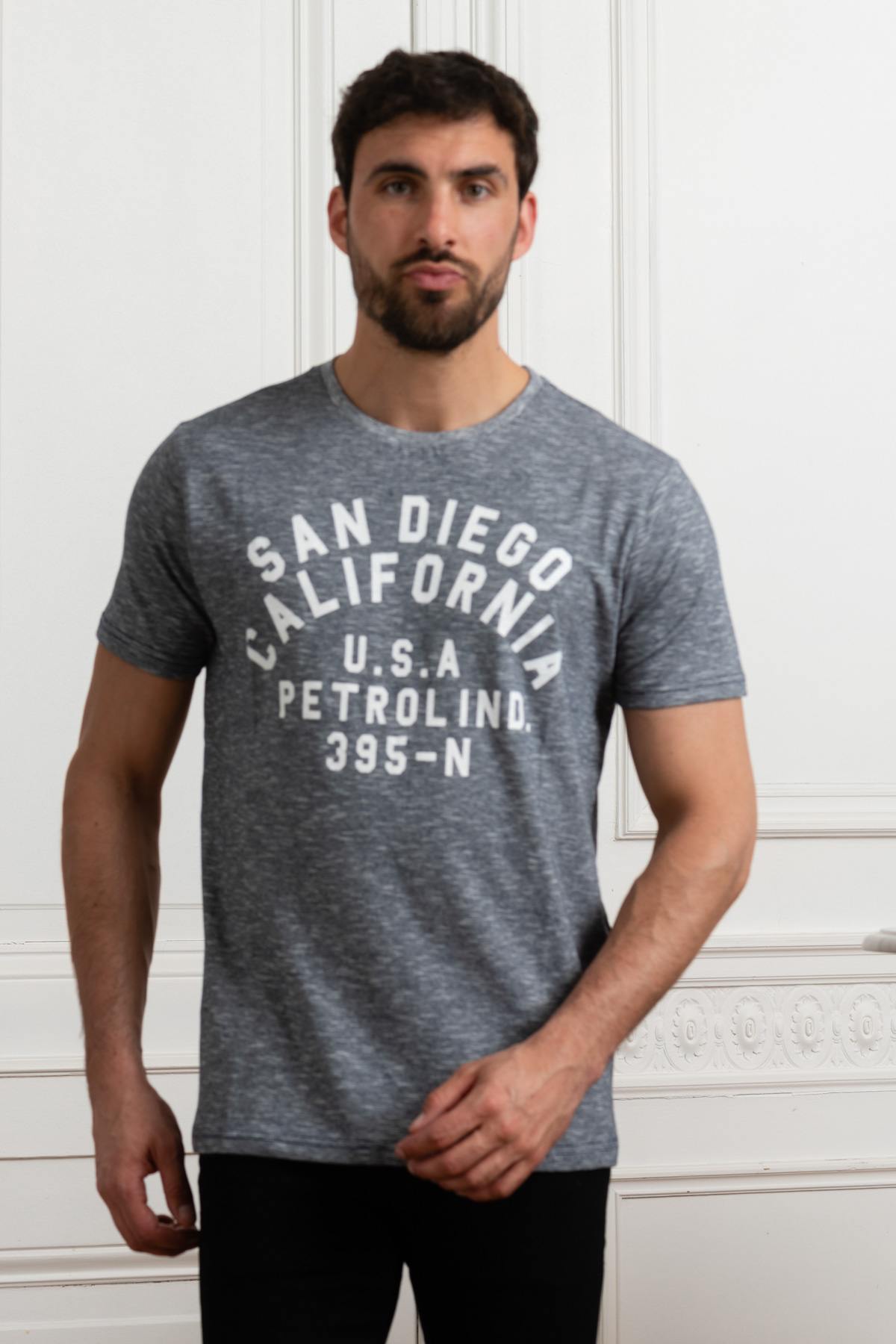San Diego California heather blue t-shirt - Image n°1