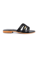 Black full leather mules - Image n°2