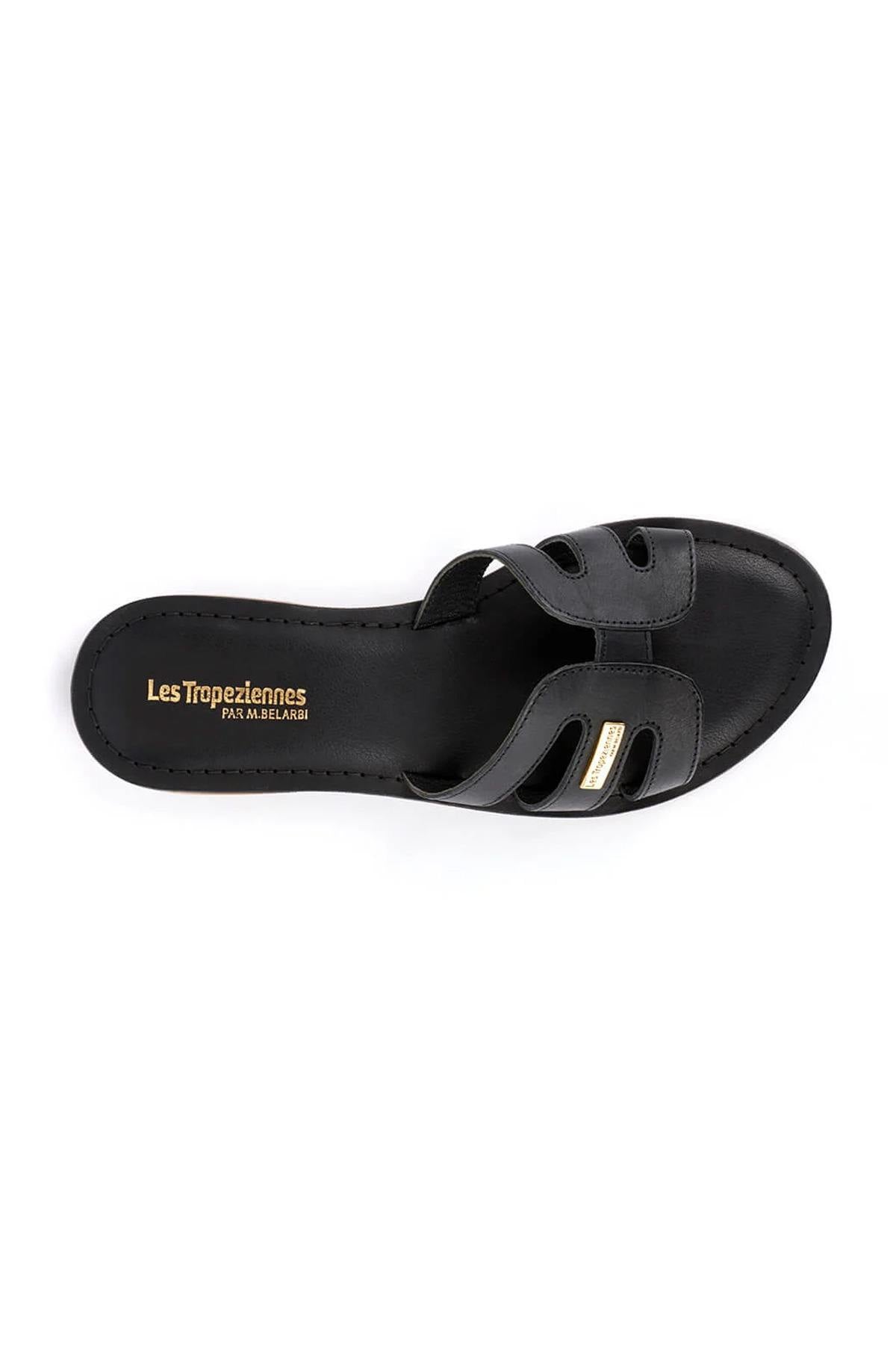 Black full leather mules - Image n°3