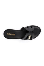 Black full leather mules - Image n°3
