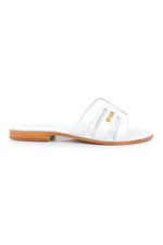 Women's white leather mules - Image n°2