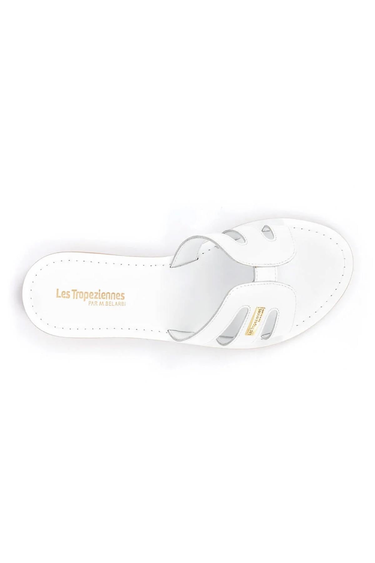 Women's white leather mules - Image n°3