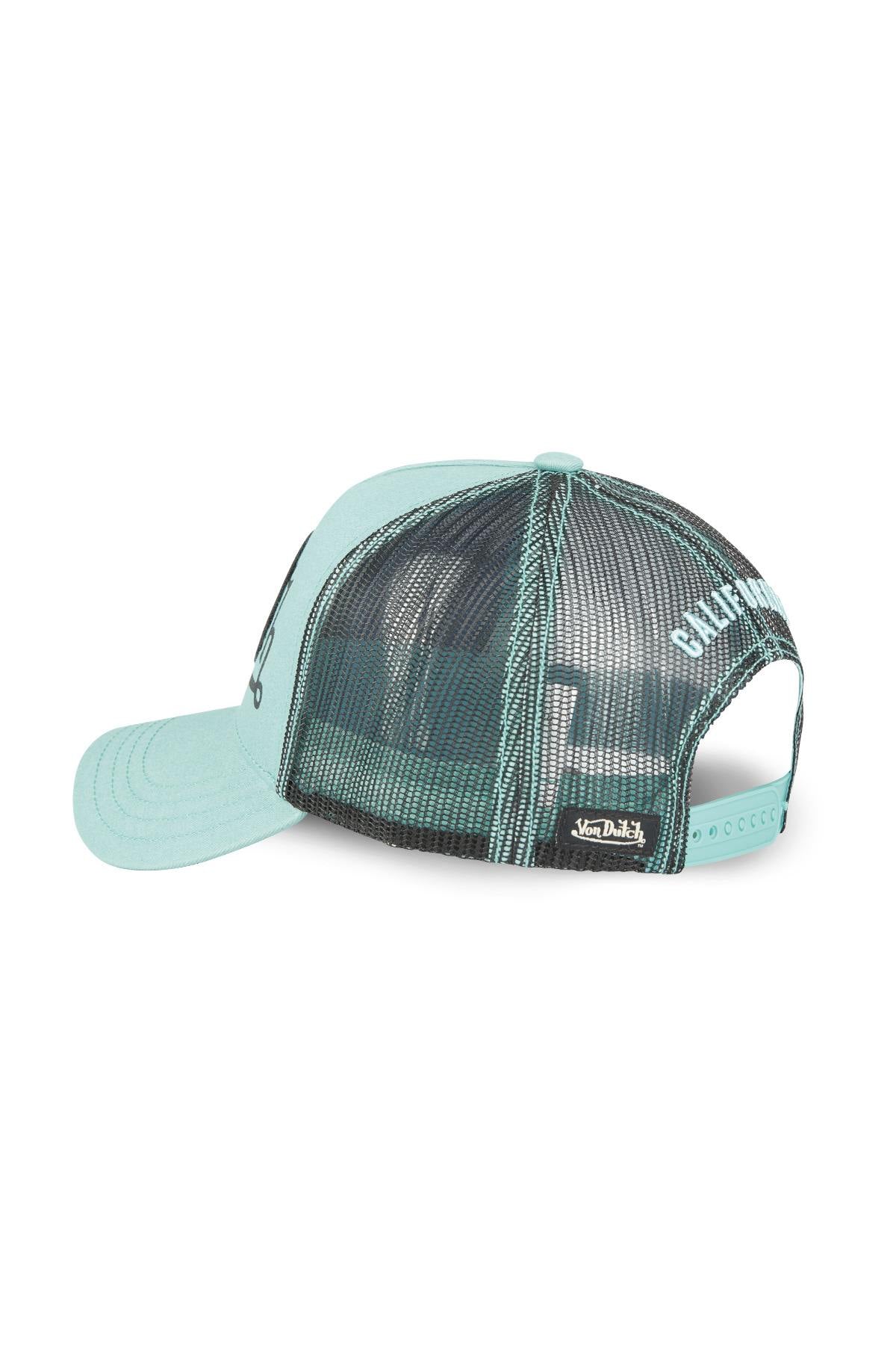 Sky blue wolf pattern biker cap - Image n°2