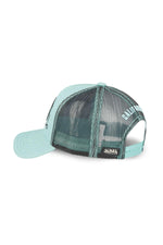 Sky blue wolf pattern biker cap - Image n°2