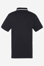 Black cotton polo shirt - Image n°3