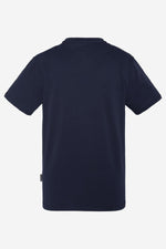 Navy blue embroidered logo T-shirt - Image n°3