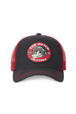 Black and red cat biker cap - Image n°2