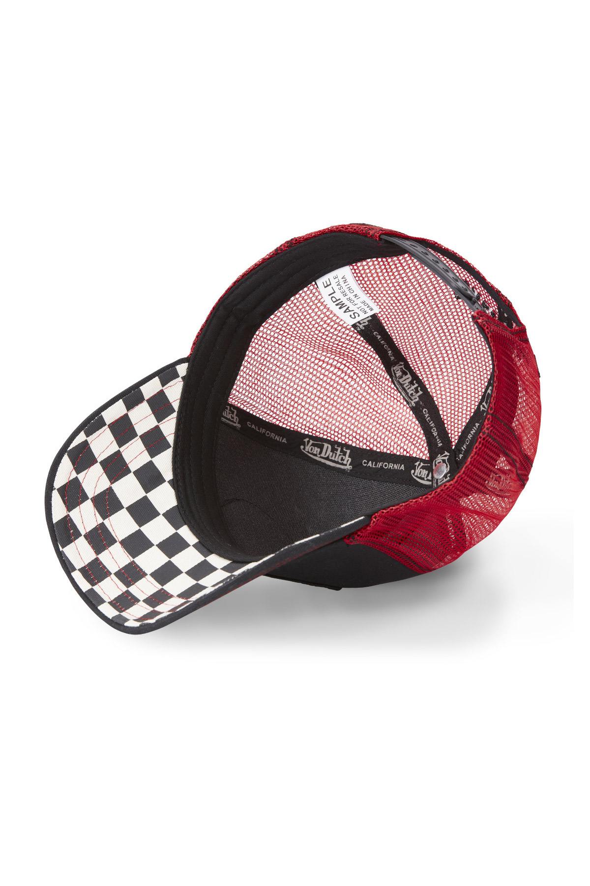 Black and red cat biker cap - Image n°3