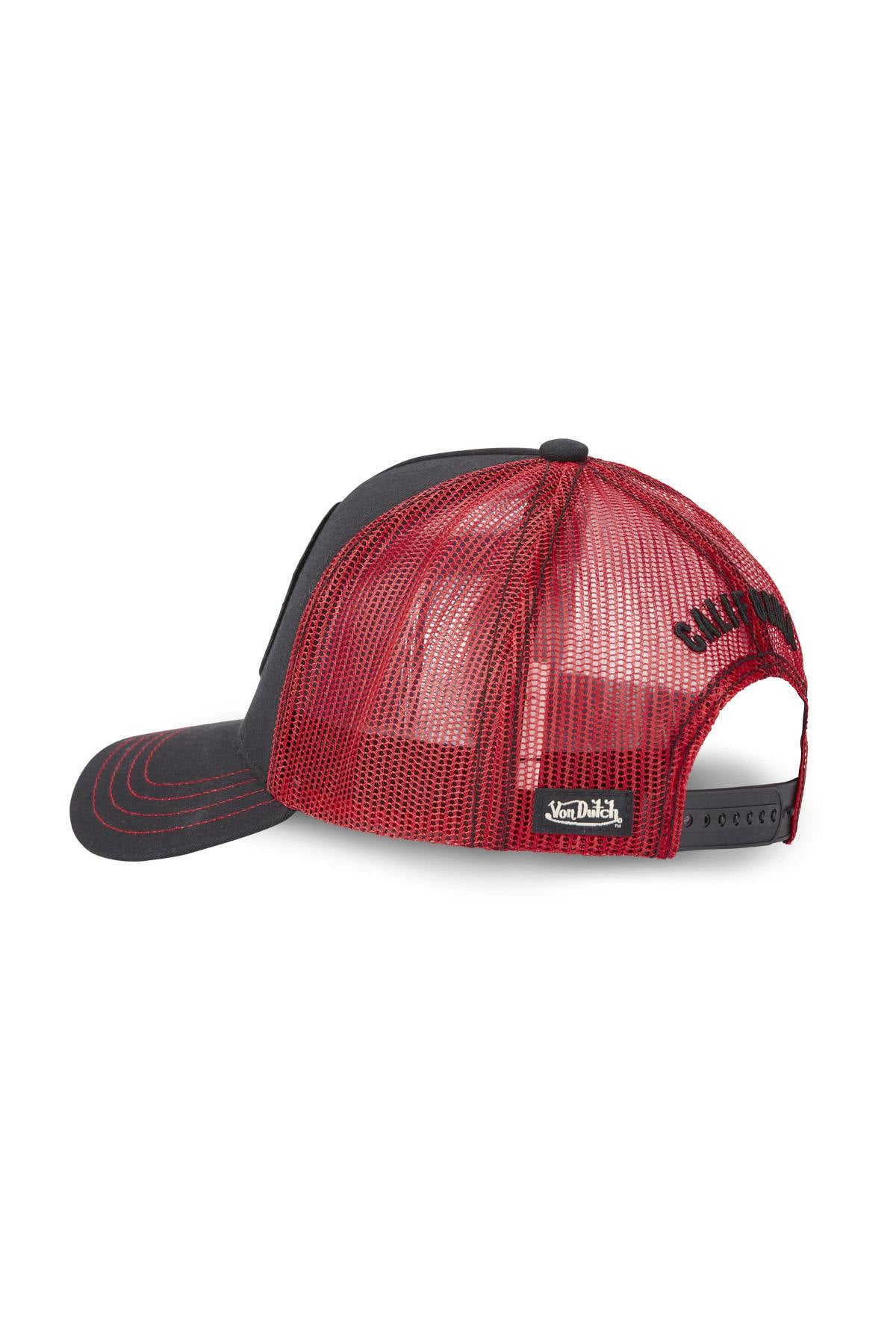 Black and red cat biker cap - Image n°4