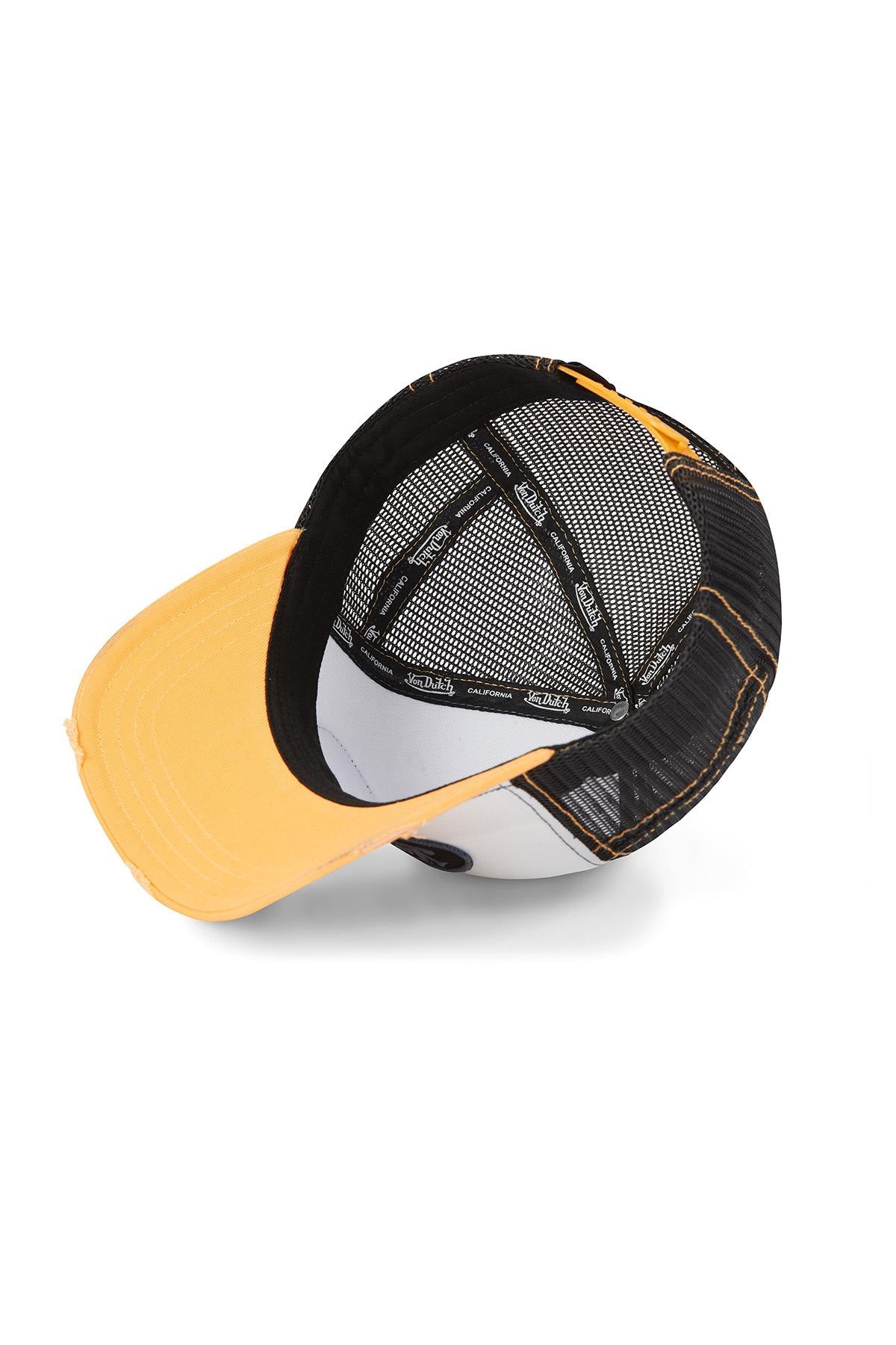 White, black and yellow trucker cap - Image n°3