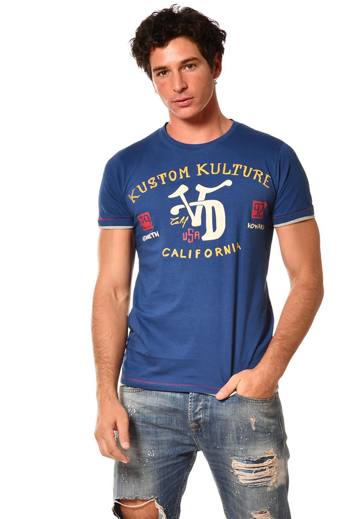 Kustom Kulture blue t-shirt - Image n°1