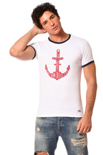 White anchor logo t-shirt - Image n°1