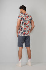 Men's short-sleeved floral print t-shirt - Image n°3