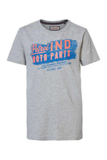 Petrol Moto heather gray t-shirt - Image n°1
