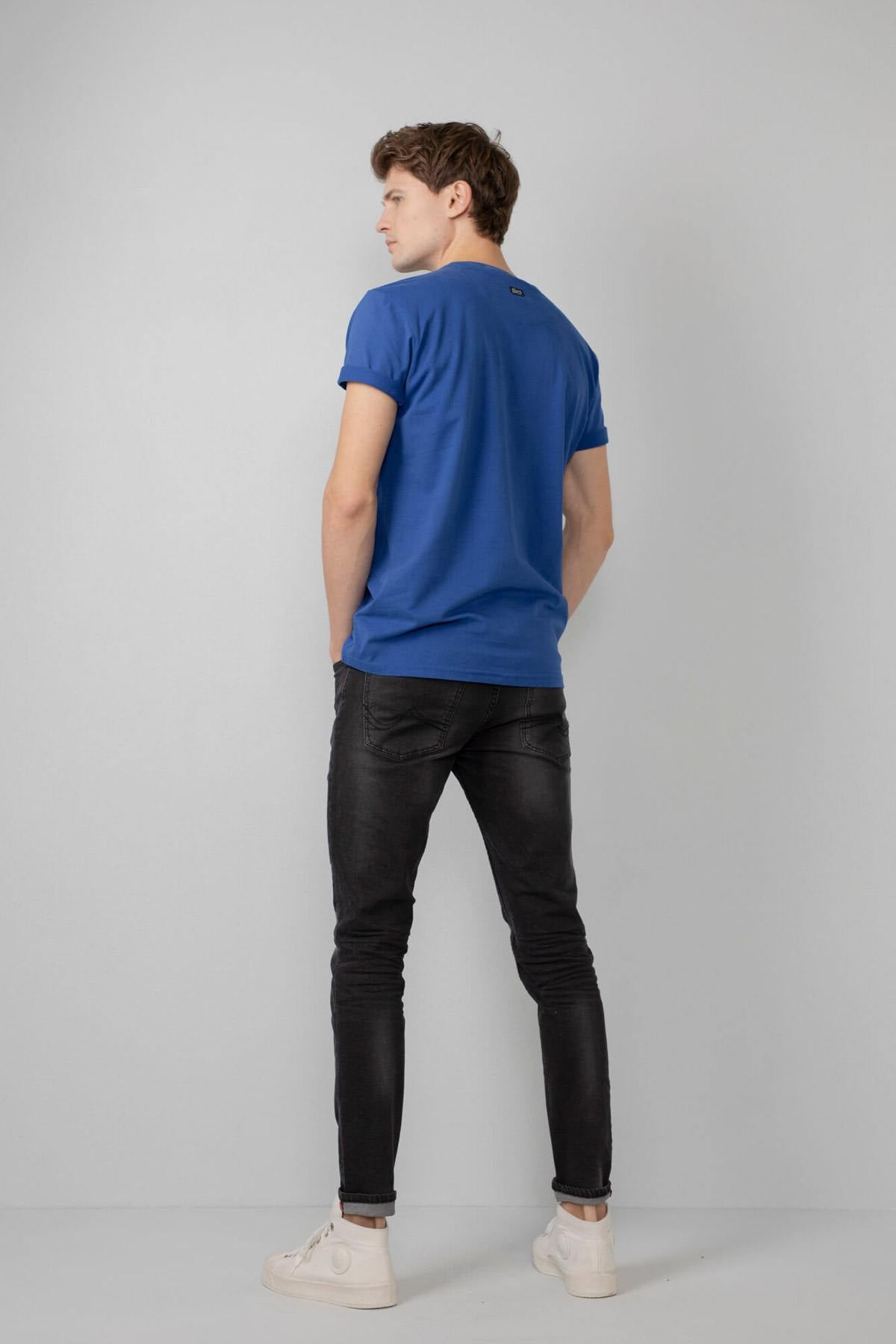 Men's blue t-shirt - Image n°3