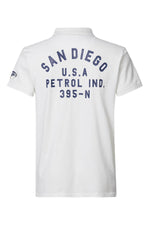 White polo shirt with patches - Image n°2