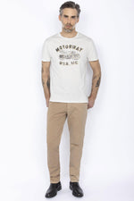 White biker style t-shirt - Image n°3