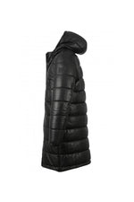Men's long black leather down jacket - Image n°12