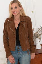 Perfecto in cognac suede leather - Image n°8