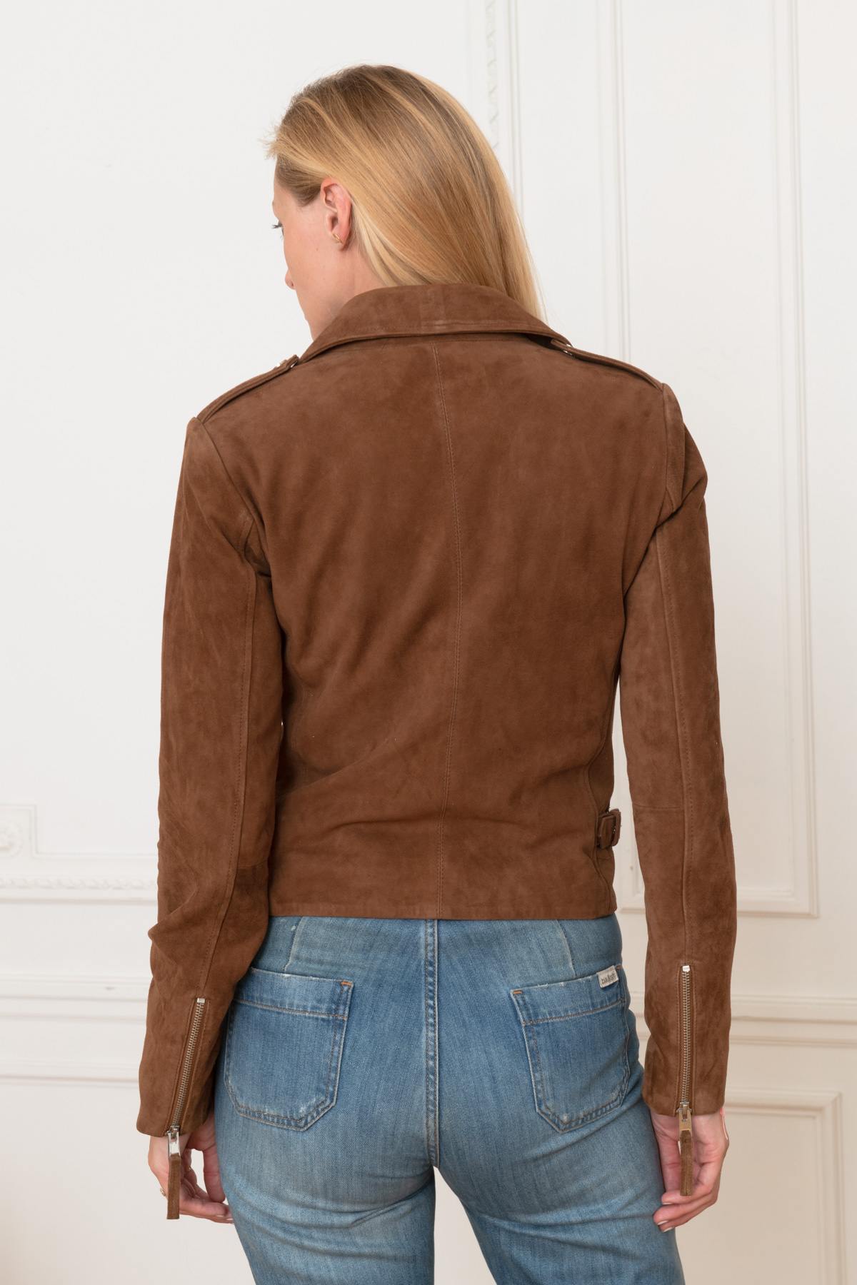 Perfecto in cognac suede leather - Image n°4