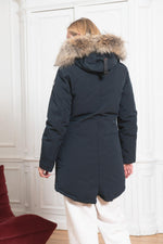 Women's fleece parka with fur - Image n°5