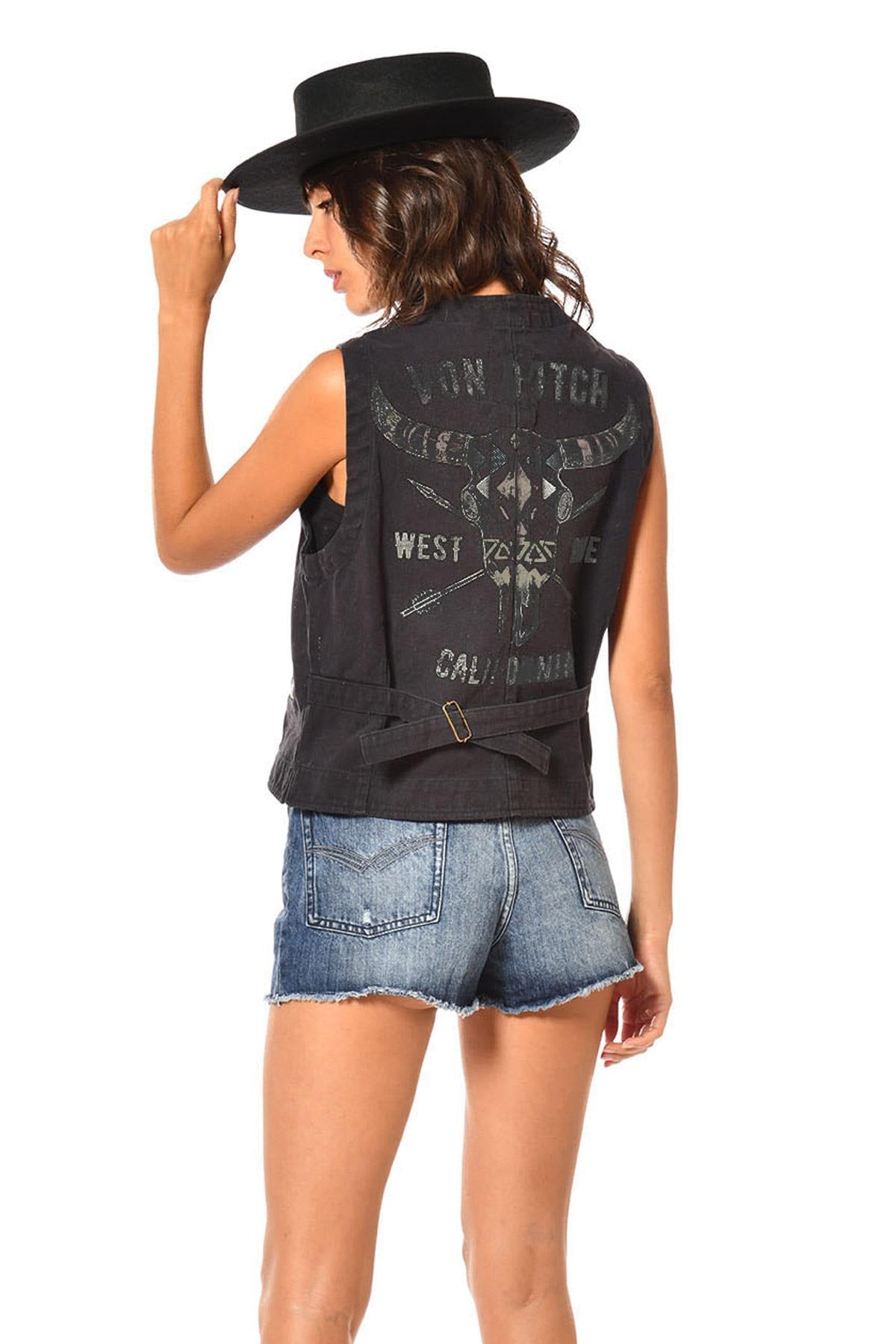 Cowgirl style sleeveless jacket - Image n°2