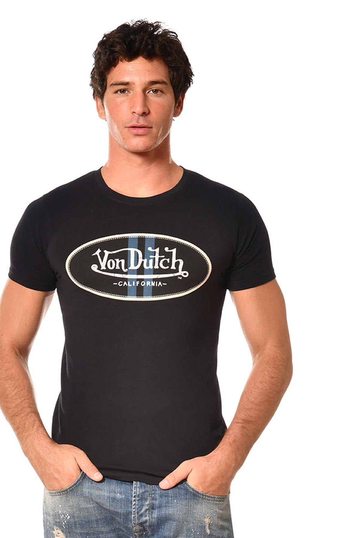 Men's black round neck t-shirt - Image n°1