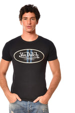 Men's black round neck t-shirt - Image n°1
