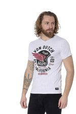 White biker-style t-shirt - Image n°1
