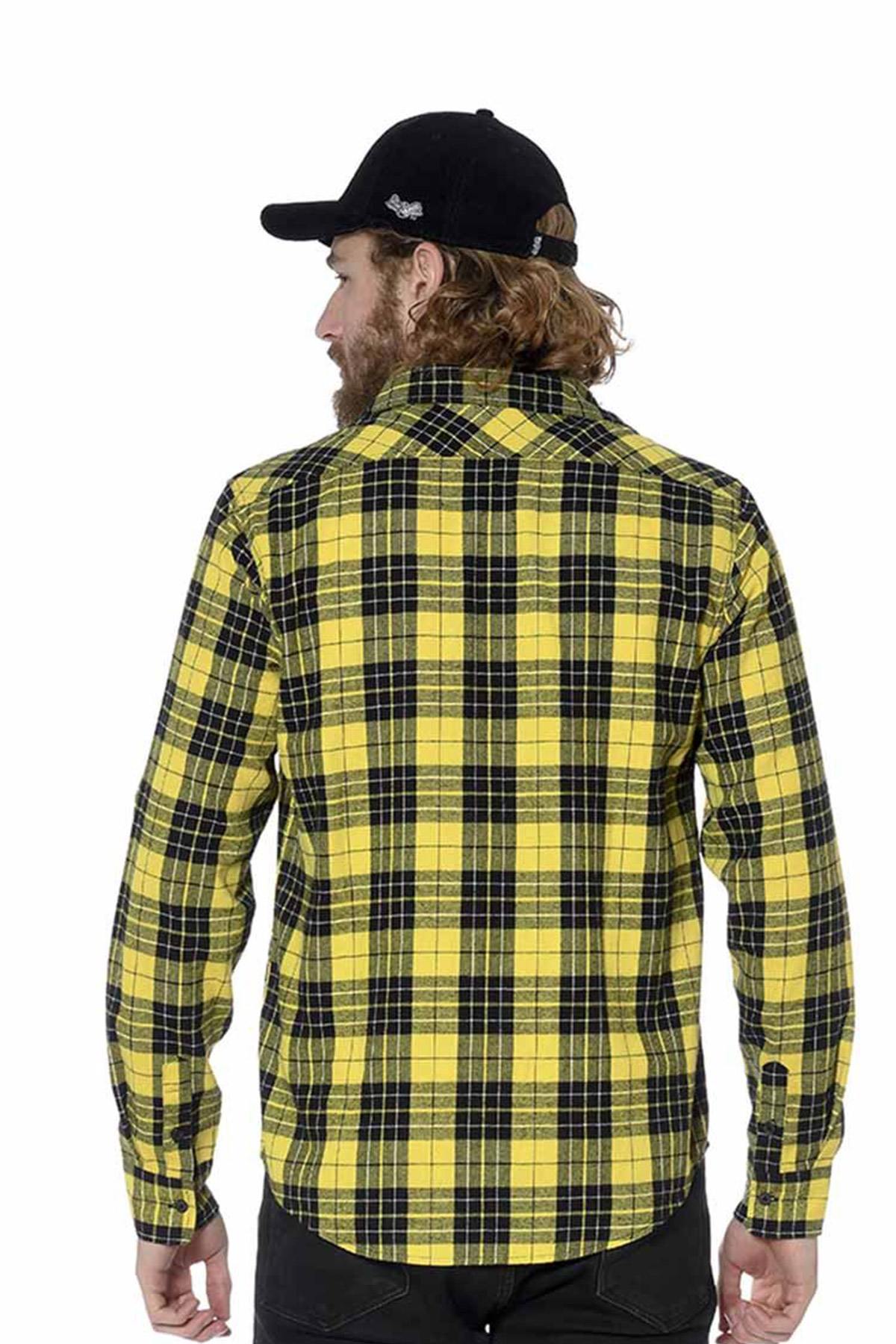 Yellow checked shirt - Image n°2