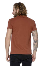 Men's rust-colored biker t-shirt - Image n°2