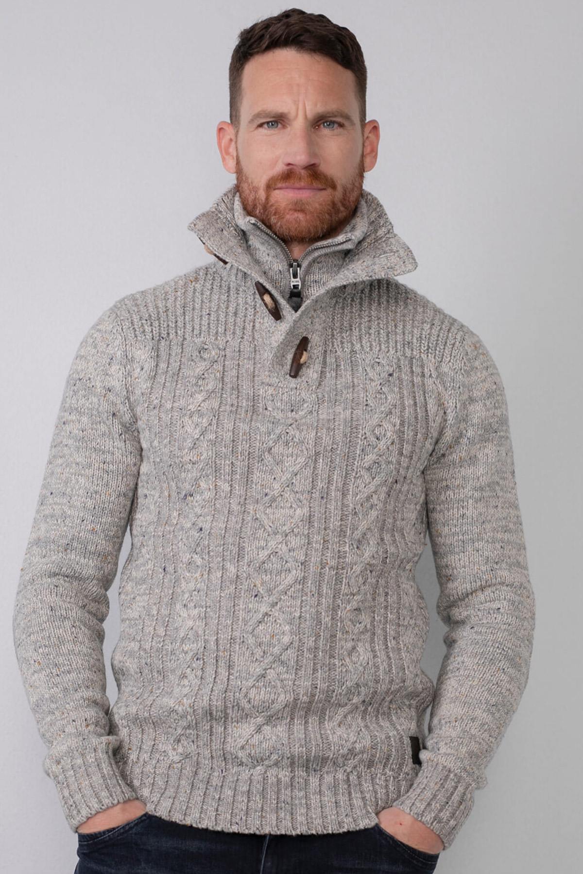 Off-white chunky knit raglan sweater - Image n°4